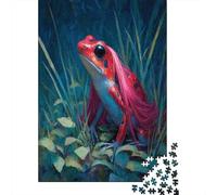 Estilo de Pintura al óleo Veneno de Fresa Rana Dardo Rompecabezas Puzzle,38x26cm/1000pcsAdulto Juego EduGatoivo Decoración del Hogar
