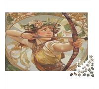 Estilo de Pintura Arquero Art Nouveau Rompecabezas Puzzle,1000pcs (75x50cm) Adulto Juego EduGatoivo Decoración del Hogar