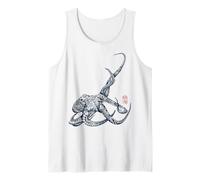 Estilo de Tatuaje de Pulpo con Motivos Florales Camiseta sin Mangas