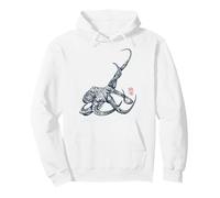 Estilo de Tatuaje de Pulpo con Motivos Florales Sudadera con Capucha