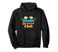 Estilo de Vida Retro de Ocean Breeze Club Coastal Summer Sudadera con Capucha