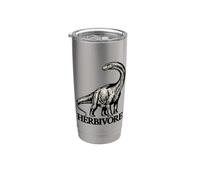 Estilo de vida vegano de dinosaurios a base de plantas Vaso térmico de acero inoxidable de doble pared