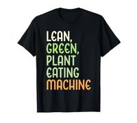 Estilo de Vida Vegano Divertido de la máquina Que Come Plantas magra, Verde Camiseta