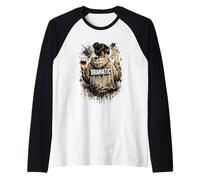 Estilo dramático del Arte Callejero del Graffiti para Amantes del Vino Camiseta Manga Raglan