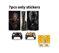 (Estilo E) Pegatinas para consolas de juegos Wukong Black Myth Ps5 Slim, película protectora para el controlador