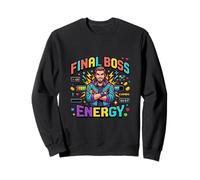 Estilo Energy Pixel de Final Boss para Jugadores Retro Sudadera