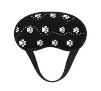 Estilo estampado de huellas de perro negro, Cubiertas oculares completas, antifaces para dormir que bloquean la luz, orejeras opacas para dormir