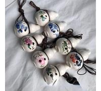 Estilo étnico Ocarina of Time Calabaza pequeña Ocarina de 6 agujeros Porcelana azul y blanca Pastel Ocarina Souvenirs