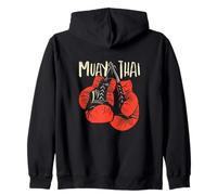 Estilo feroz de lucha de boxeo tailandés para kickboxing Muay Thai Sudadera con Capucha