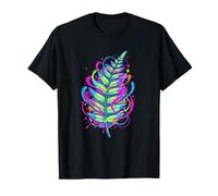 Estilo Festivo Colorido de Hojas Rave Camiseta