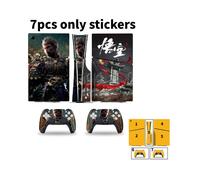 (Estilo G) Pegatinas para consolas de juegos Wukong Black Myth Ps5 Slim, película protectora para el controlador