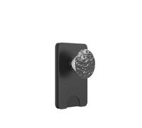 Estilo Gráfico Abstracto Ondas Fluyendo Gris Moderno PopSockets PopWallet para MagSafe