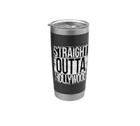 Estilo grungy Straight Outta Hollywood Vaso térmico de acero inoxidable de doble pared