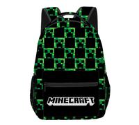 (Estilo I) Mochila de lona de Minecraft, mochila escolar de gran capacidad, regalo de viaje para niños