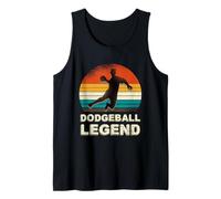 Estilo icónico de puesta de sol retro de Dodgeball Legend Camiseta sin Mangas