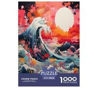 Estilo japonés Ondas Puzzles Imposible,desafío para Adultos Entretenimiento Creativo 1000 Piezas Obra De Arte De Juego De para Adultos Y Niños 38x26cm/1000pcs