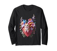 Estilo Libro de Cuentos Lindo corazón Divertido diseño Unisex para Camiseta Manga Larga