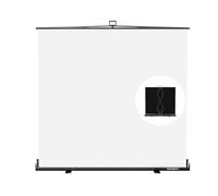【Estilo más amplio】 RAUBAY 200 x 210 cm, gran pantalla de telón de fondo blanco, plegable, portátil, retráctil, fondo de fotos con soporte para videoconferencia, estudio fotográfico, transmisión