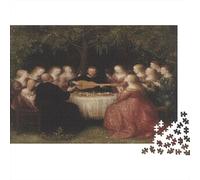 Estilo Medieval,Tocando el laúd en un Banquete Rompecabezas Sostenibles Estampados para Adultos De Madera De 1000pcs (75x50cm)