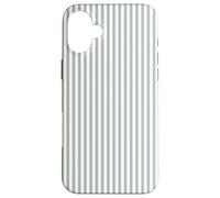 Estilo Minimalista estético de Rayas Grises y Blancas Carcasa para iPhone 16 Plus