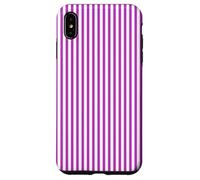 Estilo Minimalista estético Retro con Rayas moradas y Blancas Carcasa para iPhone XS MAX