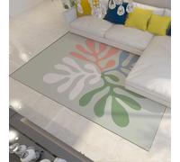 Estilo Moderno Alfombra 60x90 para salón Alfombrilla Multicolores Lavables patrón geométrico Cortado en Papel Tapete Antideslizantes de Pelo bajo con Respaldo Goma moqueta fácil del
