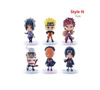 (Estilo N bolsa opp) 6 unids/set ajedrez Naruto Sakura figuras de acción Uchiha Gaara Kakashi modelo PVC figuras