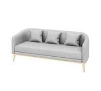 Estilo nórdico Celebridad de Internet Negociación ocio for dos personas Comedor Bar Cabina Sofá Combinaciones mesa y silla for cafetería comida occidental, tienda té con leche, postres(Gray,3seater)