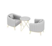 Estilo nórdico Celebridad de Internet Negociación ocio for dos personas Comedor Bar Cabina Sofá Combinaciones mesa y silla for cafetería comida occidental, tienda té con leche, postres(Gray,Set1)