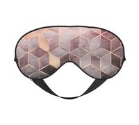 Estilo nórdico, patrón geométrico rosa rosa, dorado, Cubreojos completos Antifaz bloqueador de luz Antifaz para dormir Antifaz suave con los ojos vendados Noche