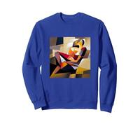 Estilo Picasso Sudadera, Unisex para Adultos, Azul Real, L