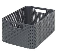 Estilo Rattan Curver Apariencia 205 846 Caja de Almacenamiento Talla M Antracita Polipropileno 38,6 x 28,7 x 17 cm