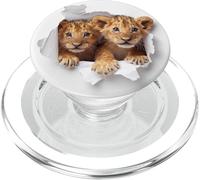 Estilo Recortado Baby Lions Adorable y Lindo PopSockets PopGrip para MagSafe