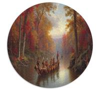 Estilo renacentista Rompecabezas Comerciantes Europeos conduciendo canoas de Madera Rompecabezas Juego De Habilidad para Toda La Familia 1000pcs (67.5x67.5cm)