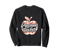 Estilo Retro a Cuadros de Manzana para Maestros preescolares Sudadera