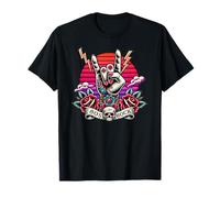 Estilo retro de banda de rock de los años 80 para vibraciones de festivales de música Camiseta