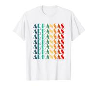 Estilo Retro de Colores del Estado de Arkansas Camiseta gráfica económica, Hombre, Blanco, M