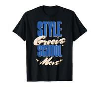 Estilo Retro De Escuela Y Groove con Movimiento Activo Camiseta