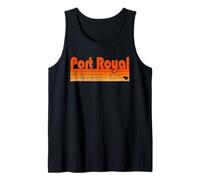 Estilo retro de los 80 en Port Royal, Carolina del Sur Camiseta sin Mangas