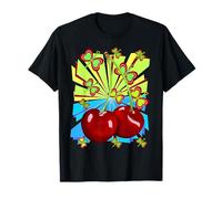 Estilo retro de los años 80, cerezas, frutas, estilo rockabilly de los años 90 Camiseta