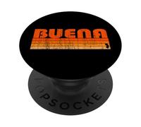 Estilo retro de los años 80 de Buena, New Jersey PopSockets PopGrip Adhesivo