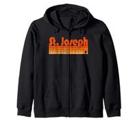 Estilo retro de los años 80 de St. Joseph, Minnesota Sudadera con Capucha