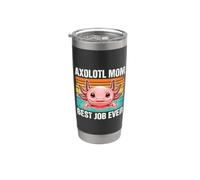 Estilo retro divertido de Axolotl Mom Best Job Ever Vaso térmico de acero inoxidable de doble pared