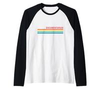 Estilo Retro Documental Camiseta Manga Raglan