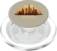 Estilo Retro Dubai, Emiratos Árabes Unidos Horizonte de la Ciudad PopSockets PopGrip para MagSafe