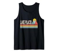 Estilo Retro Lake Placid Nueva York al Aire Libre Camiseta sin Mangas
