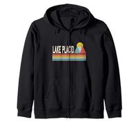 Estilo Retro Lake Placid Nueva York al Aire Libre Sudadera con Capucha
