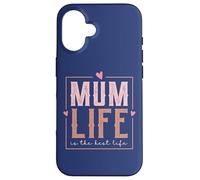 Estilo Retro Love Mum Life Is The Best Life For My Best Mum Carcasa para iPhone 16