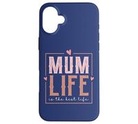 Estilo Retro Love Mum Life Is The Best Life For My Best Mum Carcasa para iPhone 16 Plus