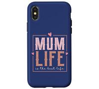 Estilo Retro Love Mum Life Is The Best Life For My Best Mum Carcasa para iPhone X/XS